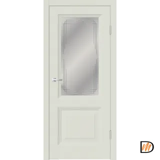 Дверное полотно Экошпон ALTO 15 2V 800х2000 цвет Светло-серый Эмалит стекло Грани Мателюкс Левое/Правое VD811766