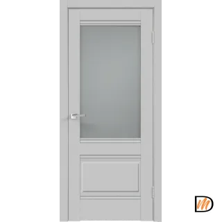 Дверное полотно Экошпон ALTO 2V 800х2000 цвет Серый Эмалит стекло Мателюкс Левое/Правое VD814174