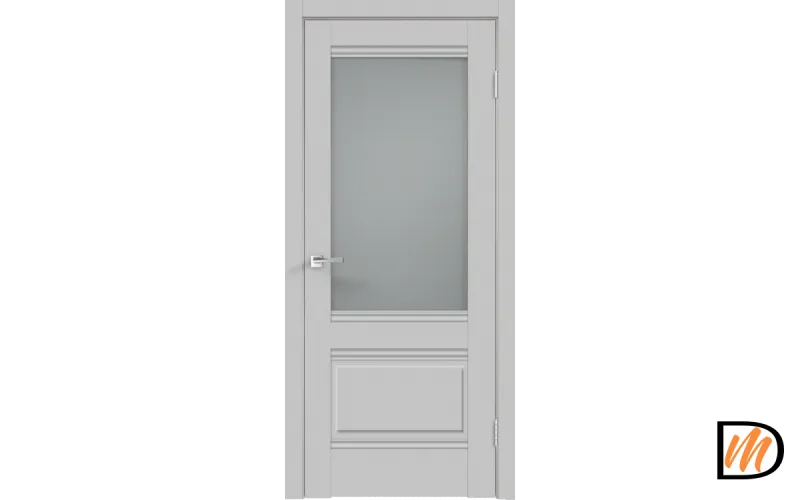 Дверное полотно Экошпон ALTO 2V 800х2000 цвет Серый Эмалит стекло Мателюкс Левое/Правое VD814174