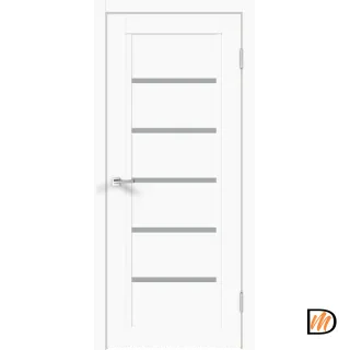 Дверное полотно Экошпон NEXT 1 700х2000 цвет Белый Эмалит стекло Мателюкс Левое/Правое VD820072