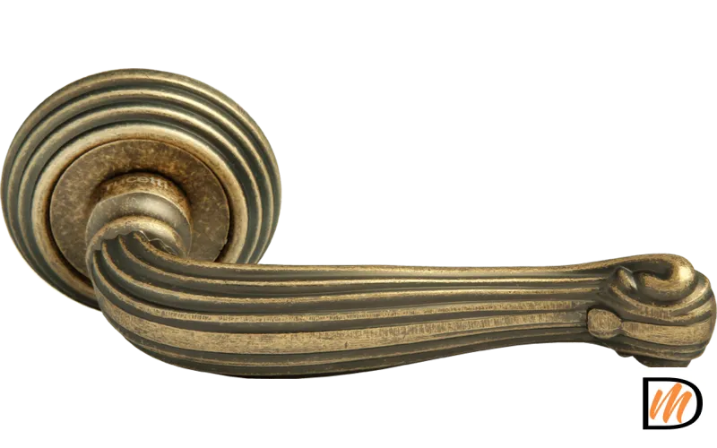 Ручка дверная RAP-CLASSIC-L 4 бронза старая матовая  MSK-9011227