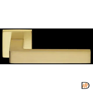 Ручка дверная, с невидимой квадратной розеткой HORIZONT S5 матовое золото  MSK-9013113