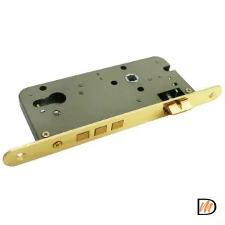 Замок под цилиндр с тремя ригелями OL03 золото  MSK-9010035
