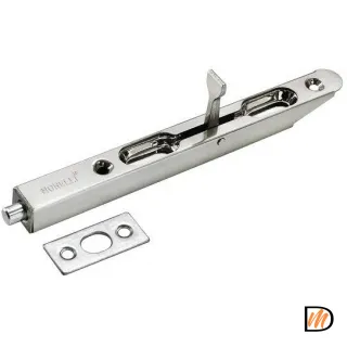 Шпингалет торцевой, скругленный OL160 никель матовый  MSK-9010643