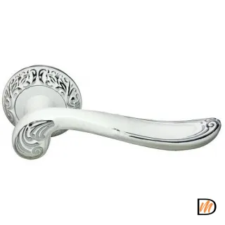 Ручка дверная "Giuseppe MH-22 белая эмаль/хром  MSK-9011971
