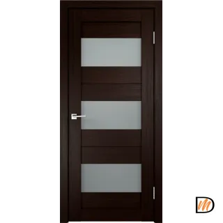 Дверное полотно Экошпон DUPLEX 5 600х2000 цвет Венге стекло Мателюкс Левое/Правое VD010958