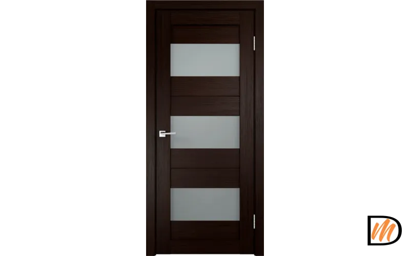 Дверное полотно Экошпон DUPLEX 5 700х2000 цвет Венге стекло Мателюкс Левое/Правое VD010959