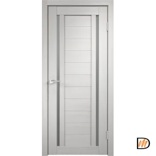 Дверное полотно Экошпон DUPLEX 2 900х2000 цвет Дуб белый стекло Мателюкс Левое/Правое VD011012