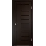 Дверное полотно Экошпон LINEA 3 600х2000 цвет Венге стекло Лакобель черное Левое/Правое VD012969