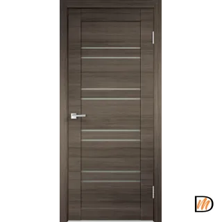 Дверное полотно Экошпон LINEA 8 800х2000 цвет Дуб серый поперечный стекло Мателюкс Левое/Правое VD013905