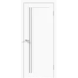Дверное полотно Экошпон XLINE 8 900х2000 цвет Белый Эмалит стекло Мателюкс Левое/Правое VD017516