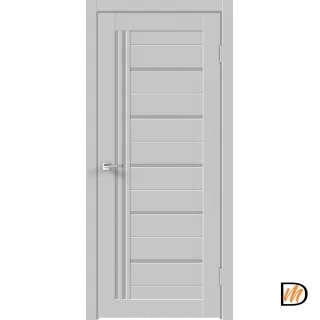 Дверное полотно Экошпон XLINE 17 600х2000 цвет Серый Эмалит стекло Мателюкс Левое/Правое VD017789