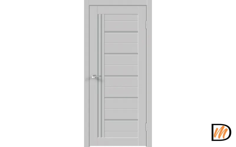 Дверное полотно Экошпон XLINE 17 900х2000 цвет Серый Эмалит стекло Мателюкс Левое/Правое VD017800