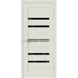 Дверное полотно Экошпон XLINE 6 700х2000 цвет Светло-серый Эмалит стекло Лакобель черное Левое/Правое VD018151