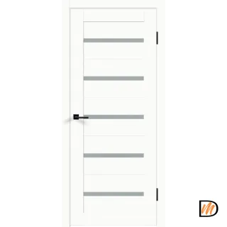 Дверное полотно Экошпон DUPLEX 600х2000 цвет Дуб снежный стекло Мателюкс Левое/Правое VD018667