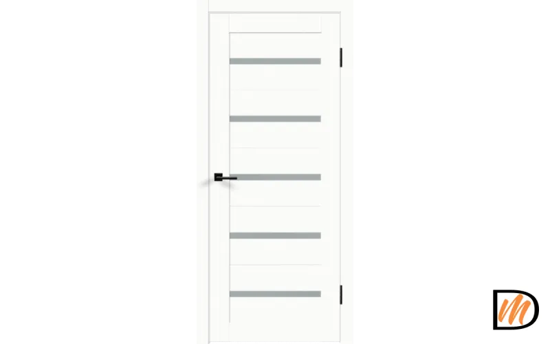 Дверное полотно Экошпон DUPLEX 800х2000 цвет Дуб снежный стекло Мателюкс Левое/Правое VD018669