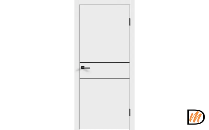 Дверное полотно Экошпон Galant H2 700х2000 цвет Белый Эмалит Левое/Правое VD023769