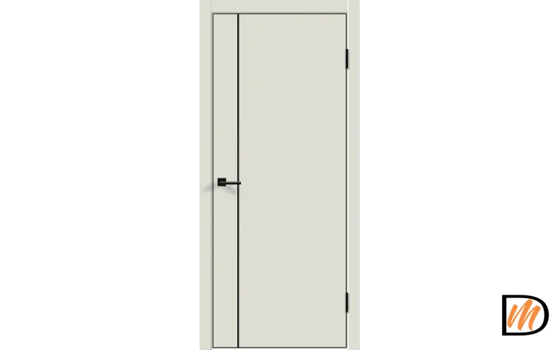 Дверное полотно Экошпон Galant M1 600х2000 цвет Светло-серый Эмалит Левое/Правое VD024061