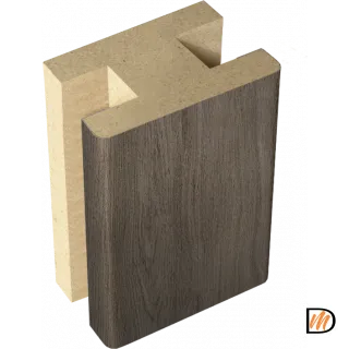 Профиль стыковочный добор-добор Экошпон цвет Дуб серый 40х24х2400  VD063649