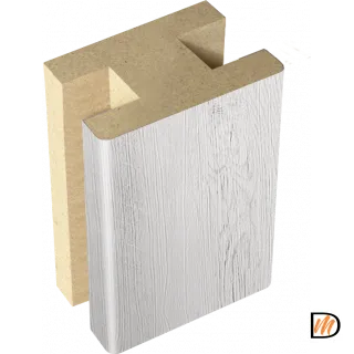 Профиль стыковочный добор-добор Экошпон цвет Санторини белый 40х24х2400  VD064739