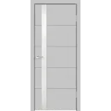 Дверное полотно Эмаль SCANDI F Z1 700х2000 цвет Светло-серый стекло Лакобель белое Левое/Правое VD1000167