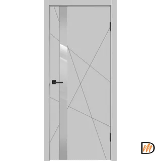 Дверное полотно Эмаль SCANDI S Z1 900х2000 цвет Светло-серый стекло Лакобель светло-серый Левое/Правое VD1000651
