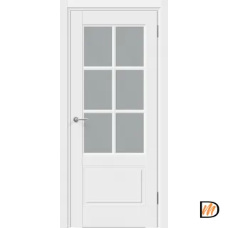 Дверное полотно Эмаль SCANDI 32V 700х2000 цвет Белый стекло Мателюкс Левое/Правое VD1003257