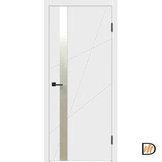 Дверное полотно Эмаль SCANDI S Z1 800х2000 цвет Белый зеркало Матированное Левое/Правое VD1003523