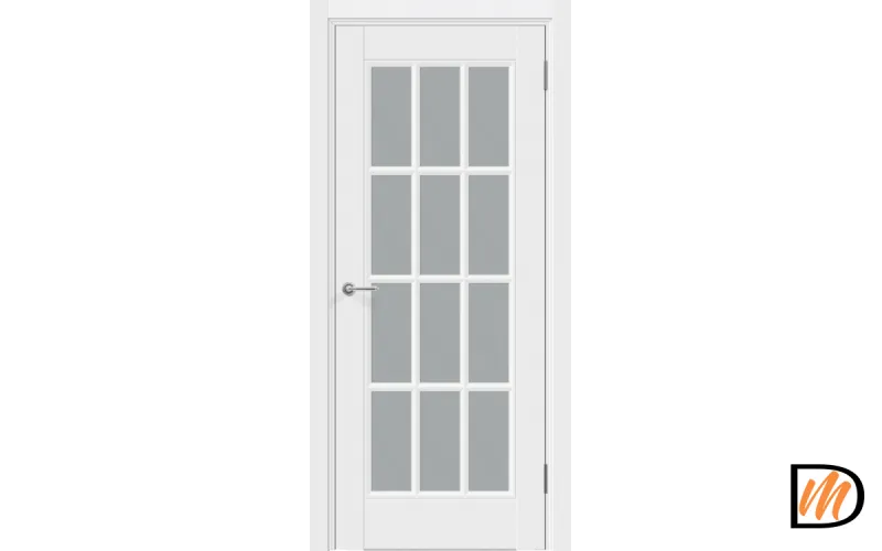 Дверное полотно Эмаль SCANDI 12V 800х2000 цвет Белый стекло Мателюкс Левое/Правое VD1003916
