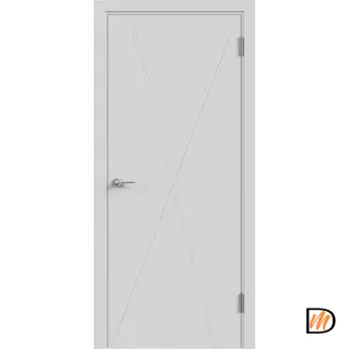 Дверное полотно Эмаль GEOMETRY 4 600х2000 цвет Светло-серый Левое/Правое VD1006425