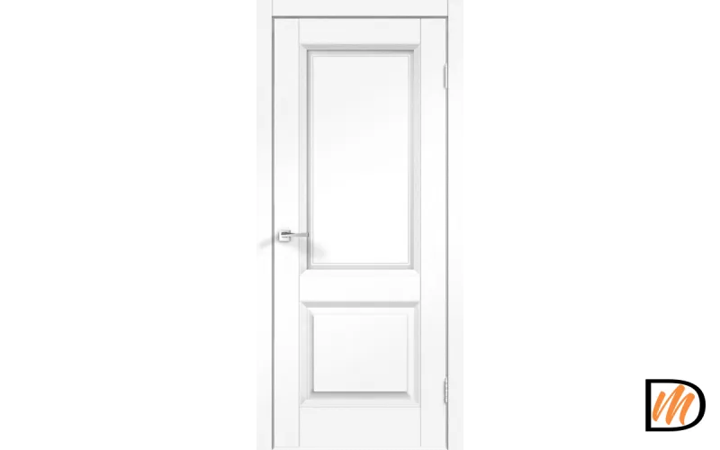 Дверное полотно SoftTouch SoftTouch ALTO 6 800х2000 цвет Ясень белый структурный стекло Мателюкс, контур №1 Левое/Правое VD1030053