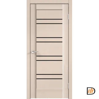 Дверное полотно SoftTouch SoftTouch PREMIER 18 700х2000 цвет Ясень капучино структурный стекло Лакобель черное Левое/Правое VD1030172