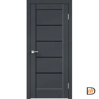 Дверное полотно SoftTouch SoftTouch PREMIER 1 700х2000 цвет Ясень графит структурный стекло Лакобель черное Левое/Правое VD1036594