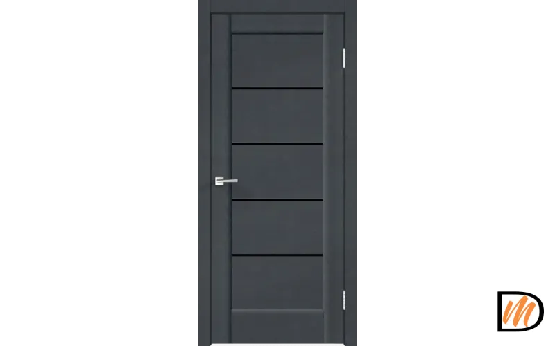 Дверное полотно SoftTouch SoftTouch PREMIER 1 900х2000 цвет Ясень графит структурный стекло Лакобель черное Левое/Правое VD1036595