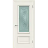 Дверное полотно Эмаль LEDO 1 2V 700х2000 цвет Слоновая кость стекло Мателюкс Престиж Левое/Правое VD1190255