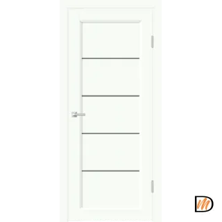 Дверное полотно EMALUX STYLE 1 со стеклом 600х2000 цвет Белый Опал стекло Мателюкс Графит Левое/Правое VD1290021