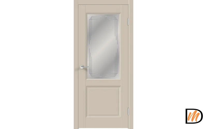 Дверное полотно EMALUX VILLA 2V 900х2000 цвет Кварцит стекло Грани Мателюкс Левое/Правое VD1290514