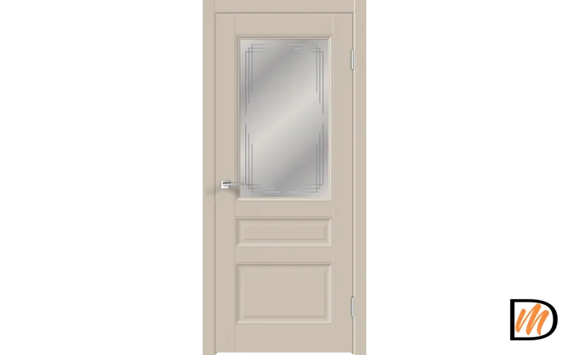 Дверное полотно EMALUX VILLA 3V 900х2000 цвет Кварцит стекло Грани Мателюкс Левое/Правое VD1291405
