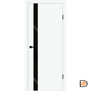 Дверное полотно EMALUX Galant Z1 800х2000 цвет Эльбрус стекло Лакобель черное Левое/Правое VD1300443