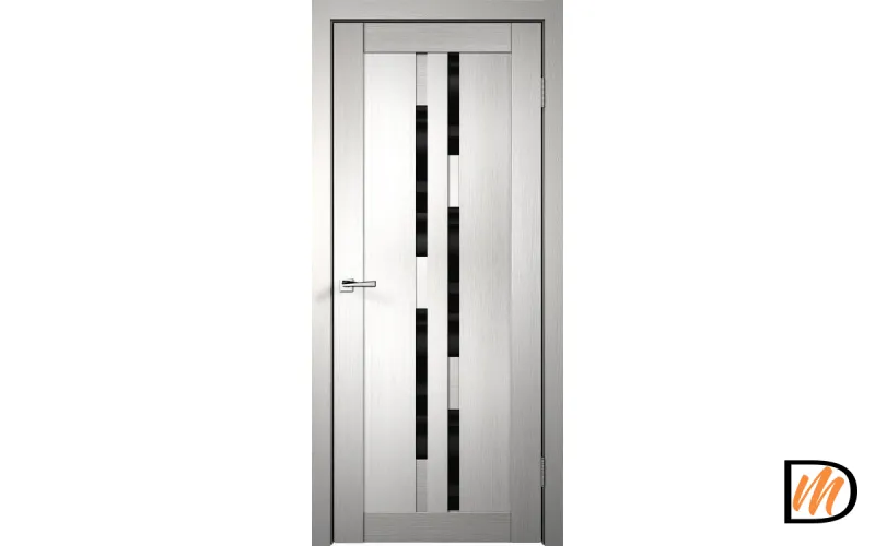 Дверное полотно 3D FLEX UNICA 7 900х2000 Цвет Белый стекло Лакобель черное Левое/Правое VD500318