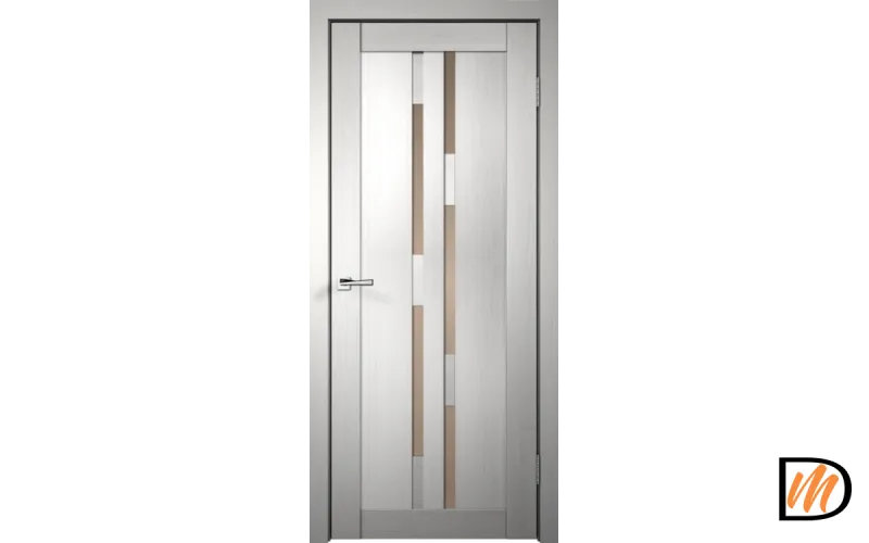 Дверное полотно 3D FLEX UNICA 7 600х2000 Цвет Белый стекло Бронза Левое/Правое VD500331