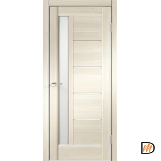 Дверное полотно Экошпон PREMIER 3 600х2000 цвет Ясень Японский стекло Лакобель белое Левое/Правое VD800041