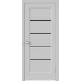 Дверное полотно Экошпон PREMIER 1 900х2000 цвет Серый Эмалит стекло Лакобель черное Левое/Правое VD805387