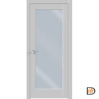 Дверное полотно Экошпон ALTO 4Z 600х2000 цвет Серый Эмалит филенка + зеркало Левое/Правое VD813238