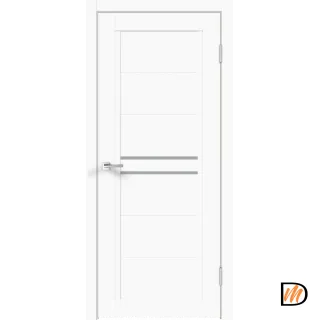 Дверное полотно Экошпон NEXT 2 800х2000 цвет Белый Эмалит стекло Мателюкс Левое/Правое VD820271