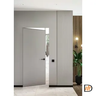 Скрытая дверь INVISIBLE REVERS 42 мм (черный) петли слева