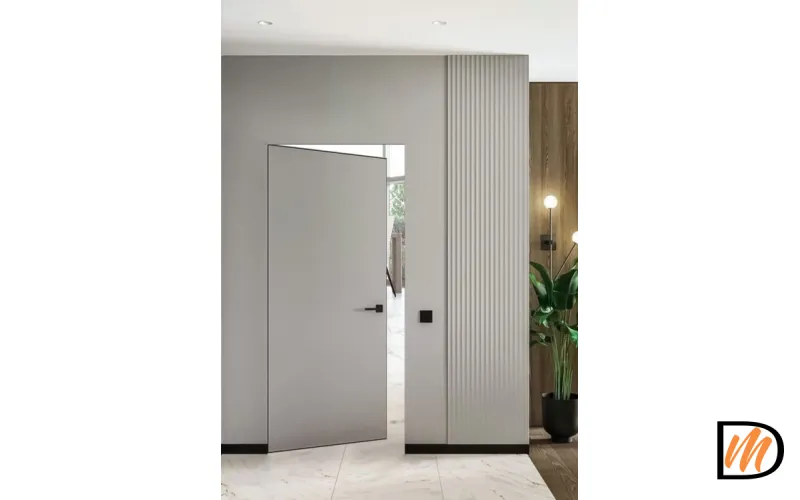 Скрытая дверь INVISIBLE REVERS 42 мм (черный) петли слева