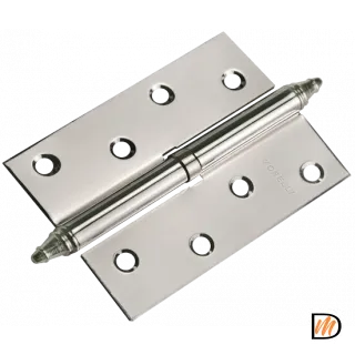 Петля разъемная стальная MSN 100X70X2.5 R SN с подшипником правая, врезная, цвет матовый никель, сталь