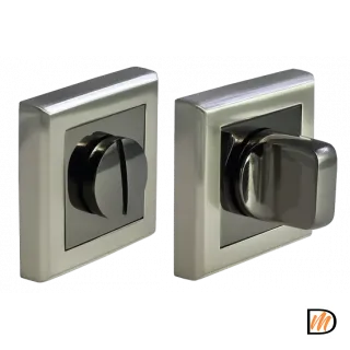 Завертка сантхеническая MH-WC-S SN/BN на круглой розетке цвет бел. никель/черн. никель