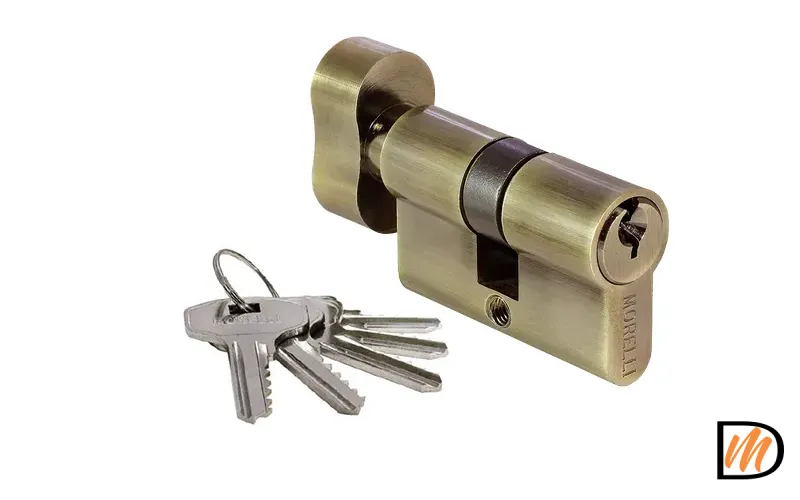 Цилиндровый механизм (личинка) 50CK AB 50 мм с заверткой, цвет бронза античная